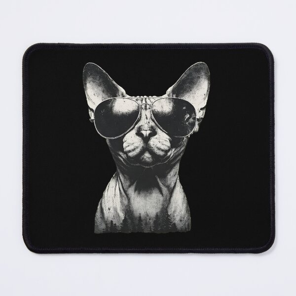 Item preview, Sphynx Cat Aviator Sunglasses Portrait Dark Art designed and sold by Dmo3HarkoArt.