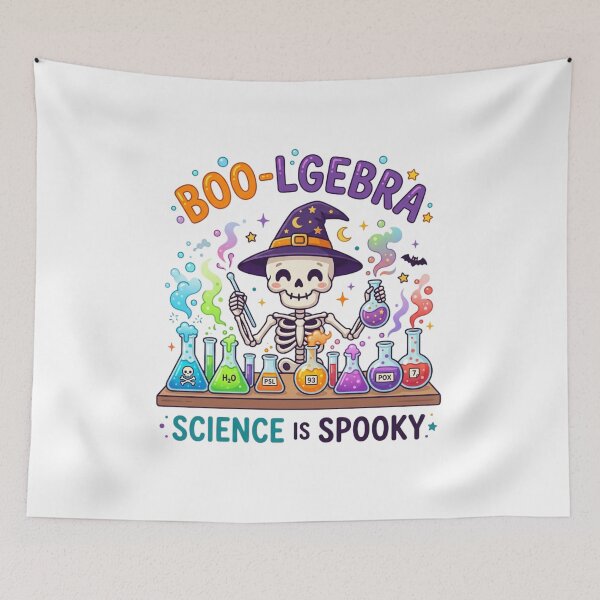 Item preview, Boo-lgebra Funny Science Skeleton Halloween Teacher Beaker Puns designed and sold by KreatoLab.