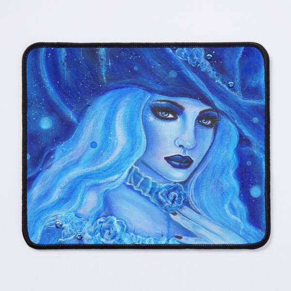 Item preview,  Halloween ghost witch with blue roses by Renee Lavoie designed and sold by Renee Lavoie.