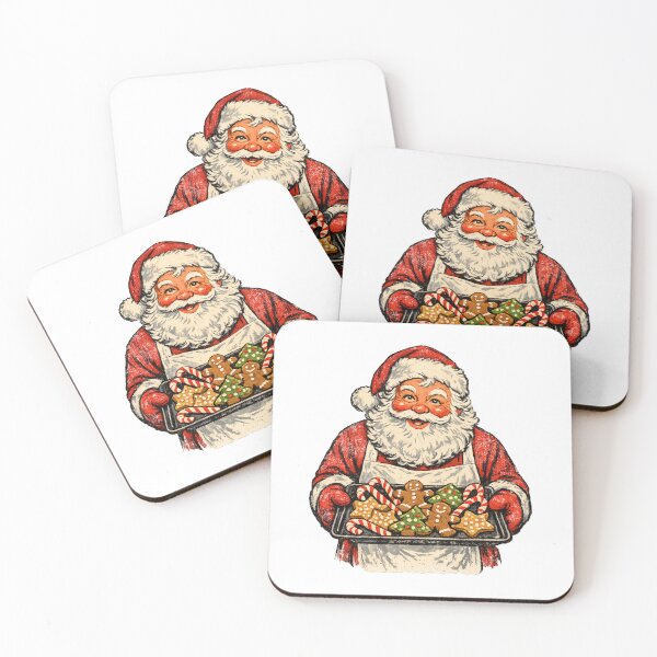Item preview, Vintage Santa Claus Baking Cozy Christmas Cookies Retro 1950s Art Gift designed and sold by Artycom.