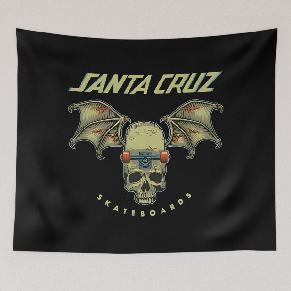 Item preview, Santa Cruz Bat Wing Skull Skateboard designed and sold by SaitokunArt.