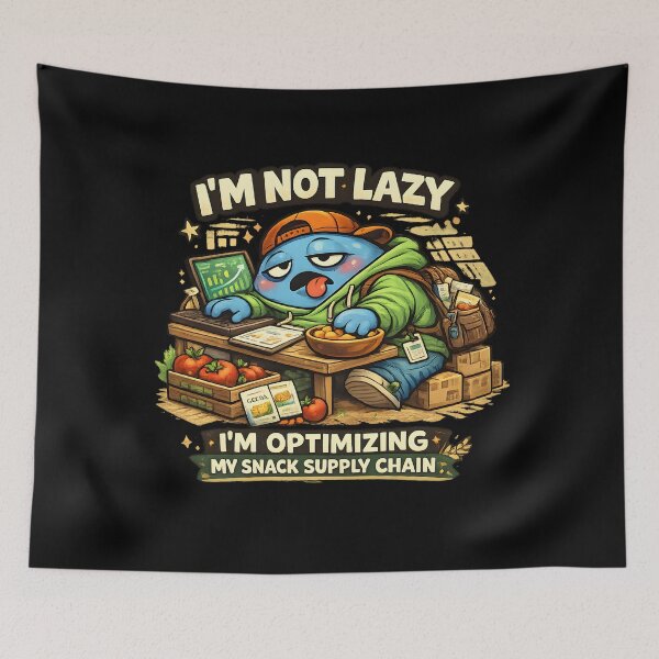 Item preview, Funny Optimizing My Snack Supply Chain I'm Not Lazy Work Humor designed and sold by MCV-Designs.