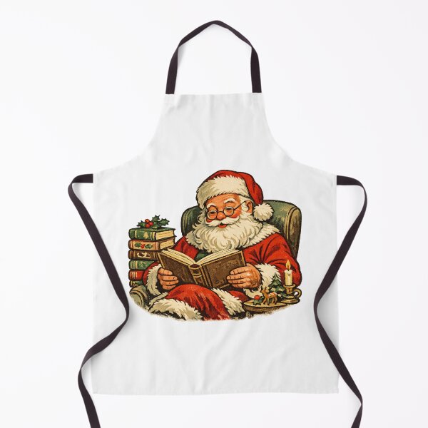 Item preview, Cozy Retro Santa Claus Reading Christmas Books 1960s Style Gift designed and sold by Artycom.
