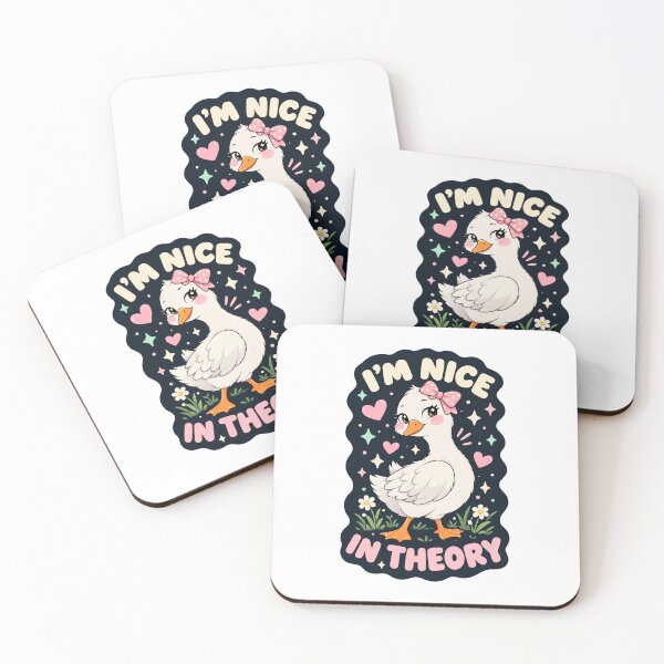 Item preview, I'm nice in theory goose humor designed and sold by HandicraftArt.