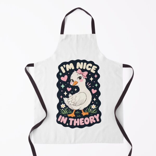 Item preview, I'm nice in theory goose humor designed and sold by HandicraftArt.