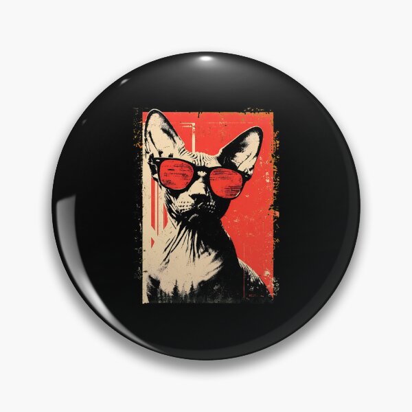Item preview, Sphynx Cat Cool Sunglasses Red Graphic Art designed and sold by Dmo3HarkoArt.