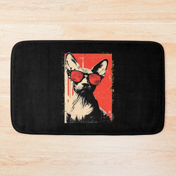 Item preview, Sphynx Cat Cool Sunglasses Red Graphic Art designed and sold by Dmo3HarkoArt.