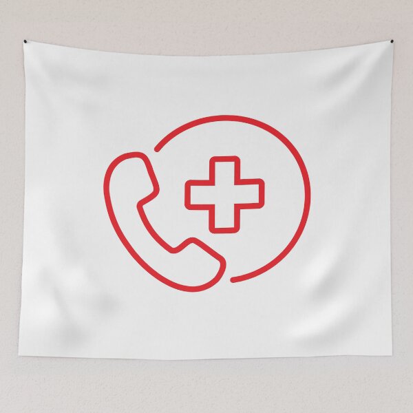 Item preview, Medical Emergency Phone Line Icon designed and sold by VectorForge Studio.