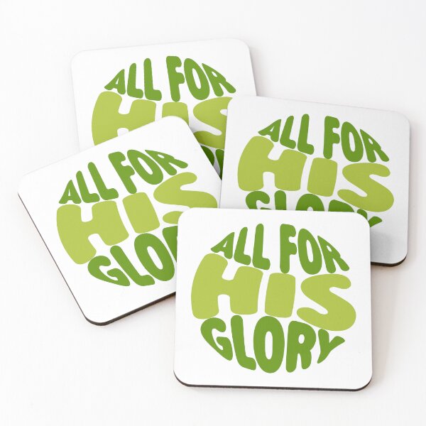 Item preview, All For His Glory – Christian Faith Typography T-Shirt Design designed and sold by CrossCrafted.
