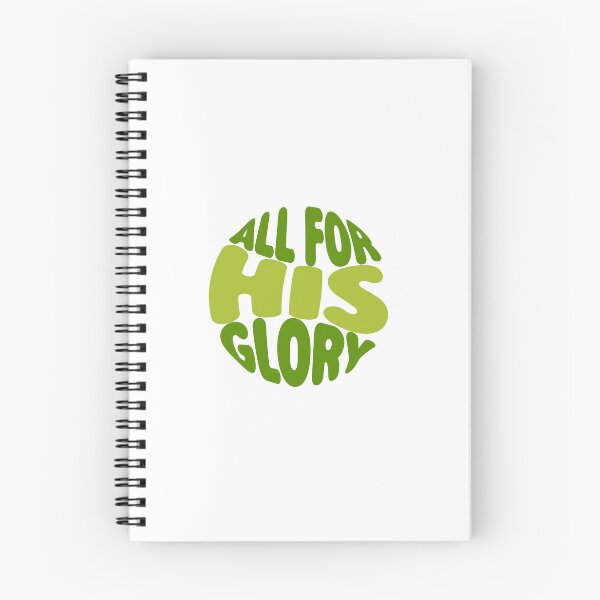 Item preview, All For His Glory – Christian Faith Typography T-Shirt Design designed and sold by CrossCrafted.