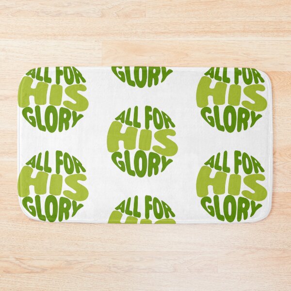 Item preview, All For His Glory – Christian Faith Typography T-Shirt Design designed and sold by CrossCrafted.