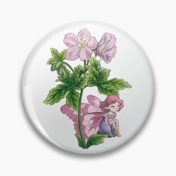 Item preview, July 27th birthday flower Wild Geranium Fairy designed and sold by 366birthflower.