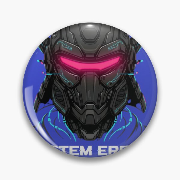 Item preview, Cyber Samurai Mecha Mask System Error - Neon Cyberpunk Streetwear designed and sold by wyzin39.