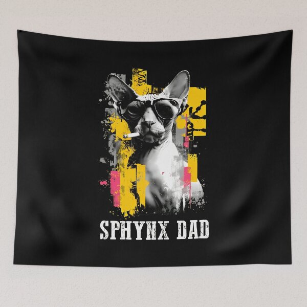 Item preview, Sphynx Dad Cool Cat Sunglasses Cigarette Art designed and sold by Dmo3HarkoArt.