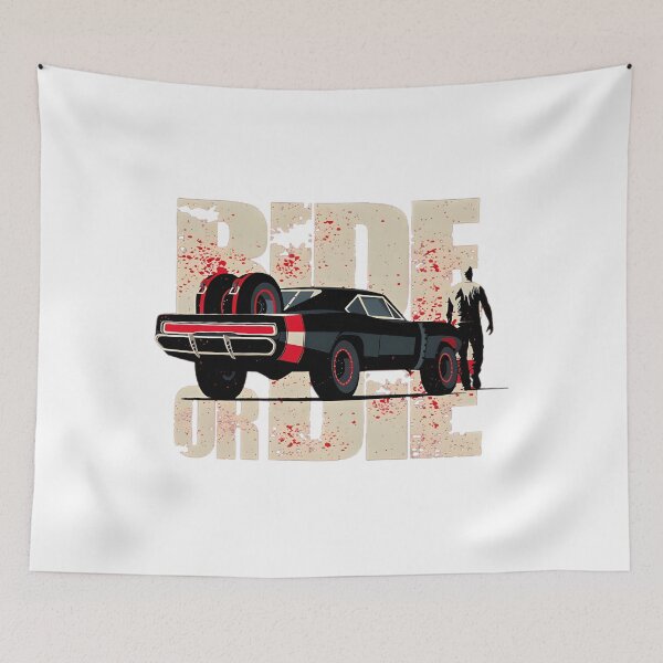 Item preview, Ride Or Die Muscle Car Retro Splatter designed and sold by SaitokunArt.