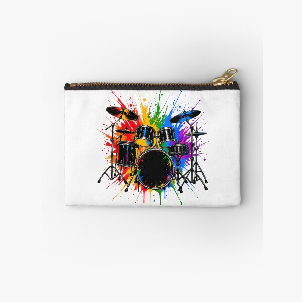 Item preview, Colorful Drum Kit | Paint Splatter Drummer | Vibrant Rainbow Drums designed and sold by ZIGLWORKS.