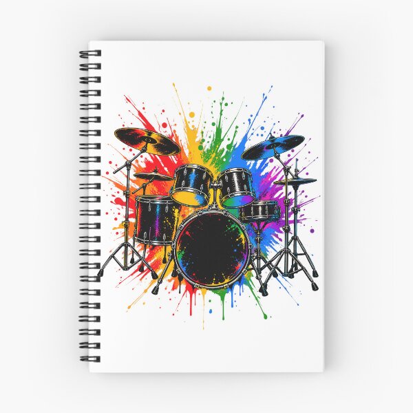 Item preview, Colorful Drum Kit | Paint Splatter Drummer | Vibrant Rainbow Drums designed and sold by ZIGLWORKS.