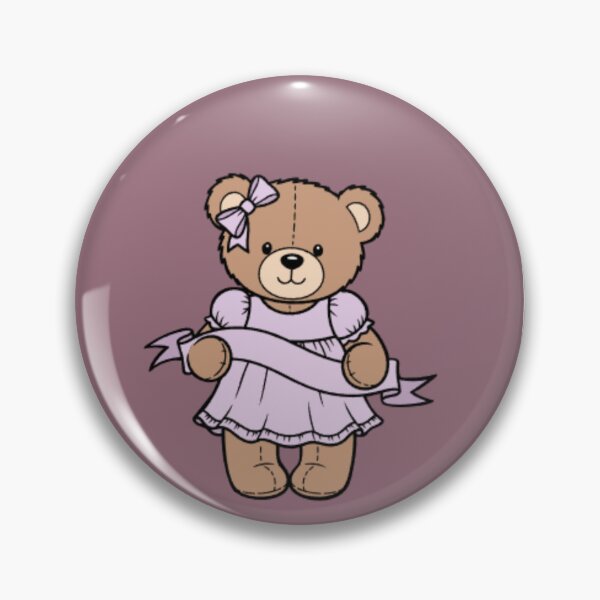 Aperçu de l'œuvre ours en peluche violet créée et vendue par AlieyaArts.