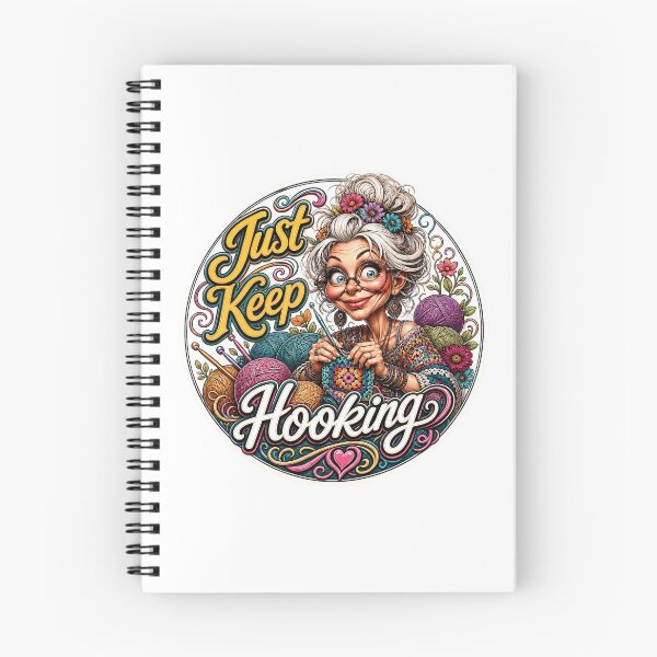 Item preview, Just Keep Hooking Colorful Crochet Lover Art designed and sold by Wilcox PhotoArt.