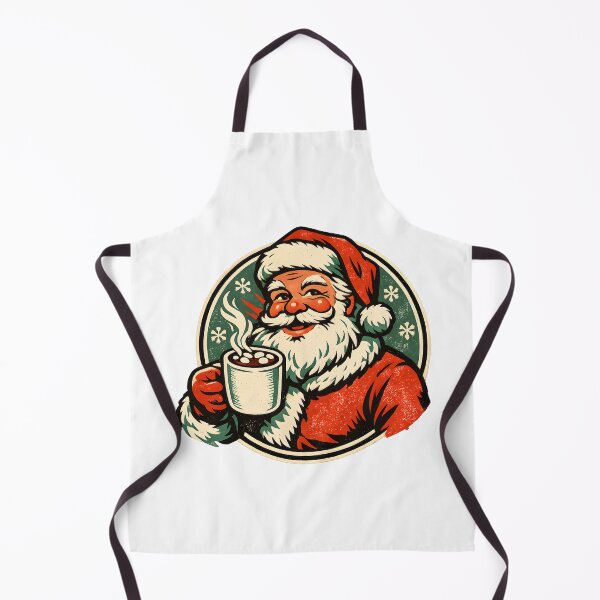 Item preview, Vintage Santa Hot Cocoa – Retro 1960s Cozy Christmas Badge Screen Print Holiday Gift  designed and sold by Artycom.