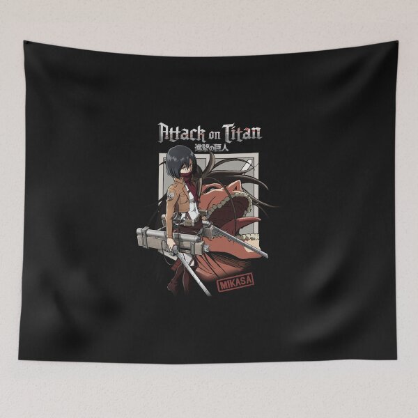 Item preview, AO Titan Mikasa with Titan and Shield Anime Long Sleeve designed and sold by SusanaElls.