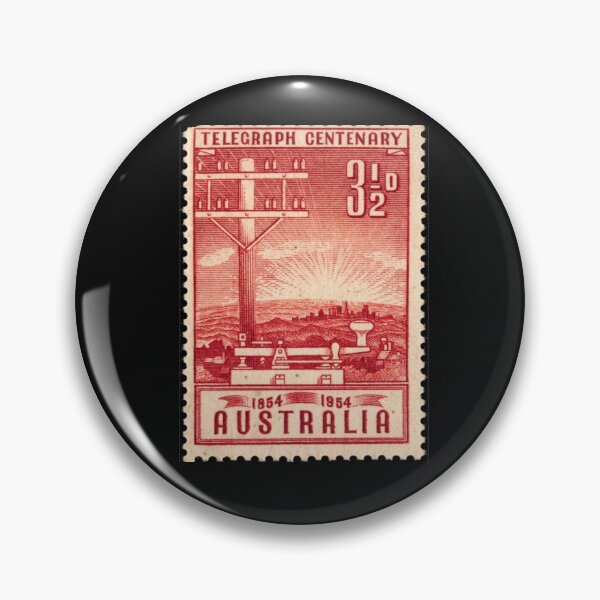 Item preview, Vintage Australia Telegraph Centenary Postage Stamp Art designed and sold by WanderingLife.
