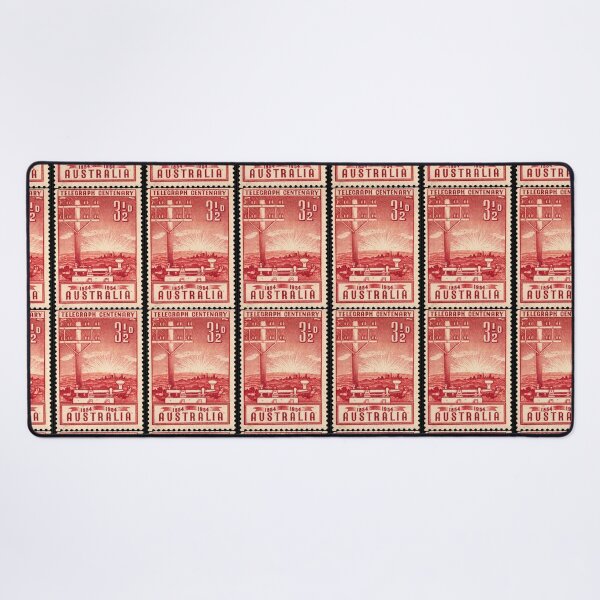 Item preview, Vintage Australia Telegraph Centenary Postage Stamp Art designed and sold by WanderingLife.