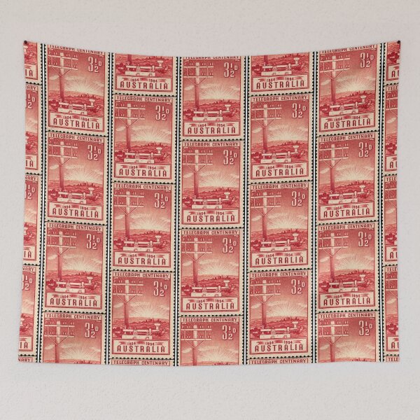 Item preview, Vintage Australia Telegraph Centenary Postage Stamp Art designed and sold by WanderingLife.