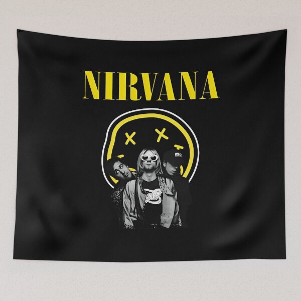 Item preview, Nirvaná Band Smiley Face Vintage Bootleg Grunge designed and sold by SaitokunArt.