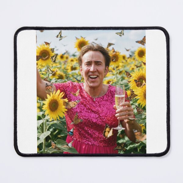 Item preview, Nicolas cage sunflower pink dress Funny prank meme gift weird christmas birthday designed and sold by CheeseBlueprint.