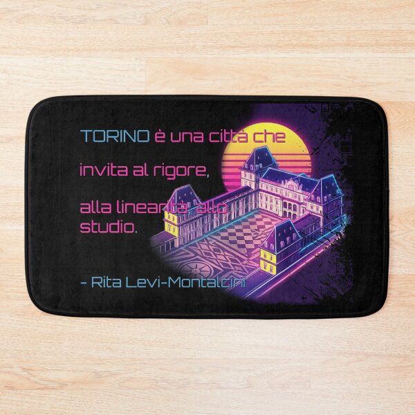 Item preview, Turin Levi-Montalcini Synthwave Sabaude Quotes designed and sold by Torinostalgia.