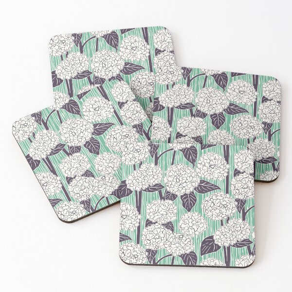 Item preview, hydrangea mulberry peppermint green designed and sold by scrummy.
