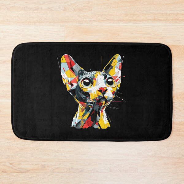 Item preview, Abstract Geometric Sphynx Cat Head Art designed and sold by Dmo3HarkoArt.