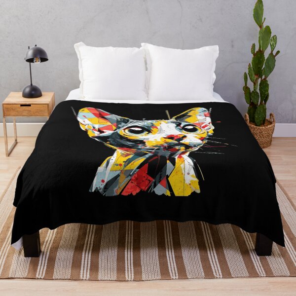 Item preview, Abstract Geometric Sphynx Cat Head Art designed and sold by Dmo3HarkoArt.