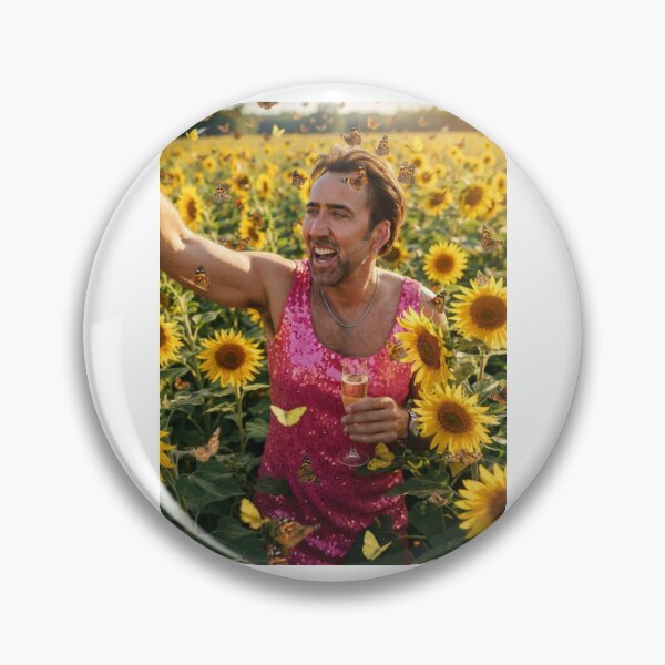 Item preview, Nicolas cage sunflower pink dress Funny prank meme gift weird christmas birthday designed and sold by CheeseBlueprint.