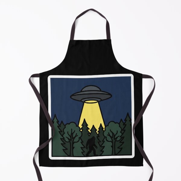 Item preview, UFO Over The Forest Bold Cryptid Illustration designed and sold by Oommen Studio .