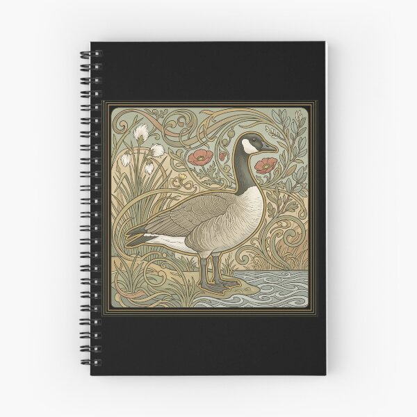 Item preview, Cackling Goose Branta Hutchinsii Art Nouveau Zoological Wildlife Print designed and sold by FreiherrPK.