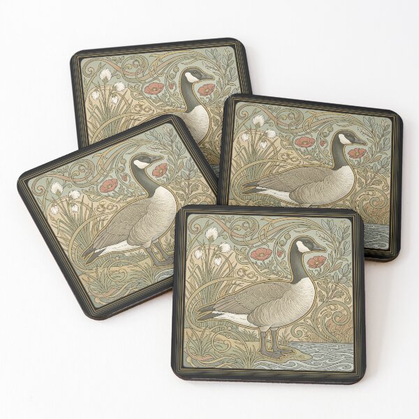 Item preview, Cackling Goose Branta Hutchinsii Art Nouveau Zoological Wildlife Print designed and sold by FreiherrPK.