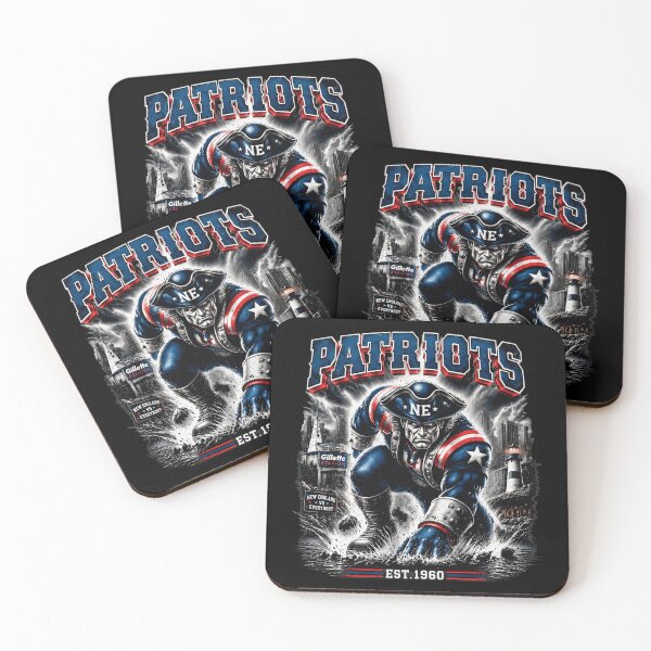 Item preview, New England Patriots Revolutionary Warrior 1960 Retro Football Graphic Tee designed and sold by Creative Print Studio LLC.