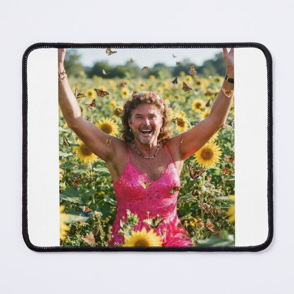 Item preview, David hasselhoff sunflower pink dress Funny prank meme gift weird christmas birthday designed and sold by CheeseBlueprint.