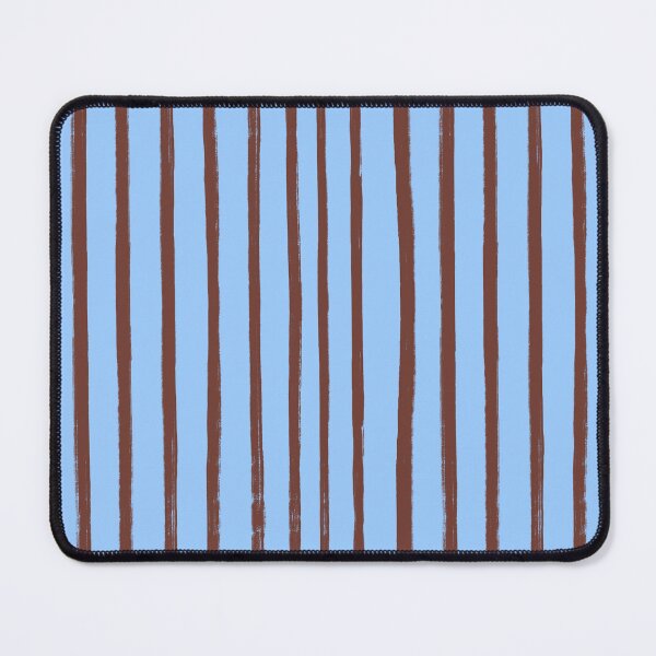 Item preview, Blue with Brown Brush Stroke Stripes Pattern designed and sold by OneThreeSix.