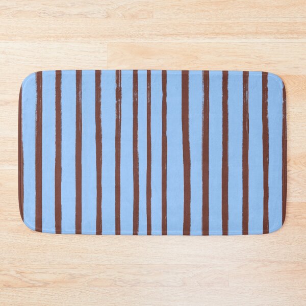 Item preview, Blue with Brown Brush Stroke Stripes Pattern designed and sold by OneThreeSix.