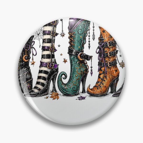Artikelvorschau, Witchy Boots Halloween Parade – Spooky Fashion Design entworfen und verkauft von BackTWO.