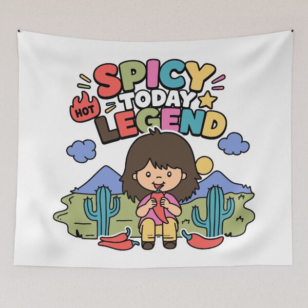Item preview, Spicy Today Legend Shirt, Cute Chili Pepper Kids T-Shirt, Funny Hot Pepper Cartoon Design, Food Lover Graphic Tee designed and sold by simplydesigns88.
