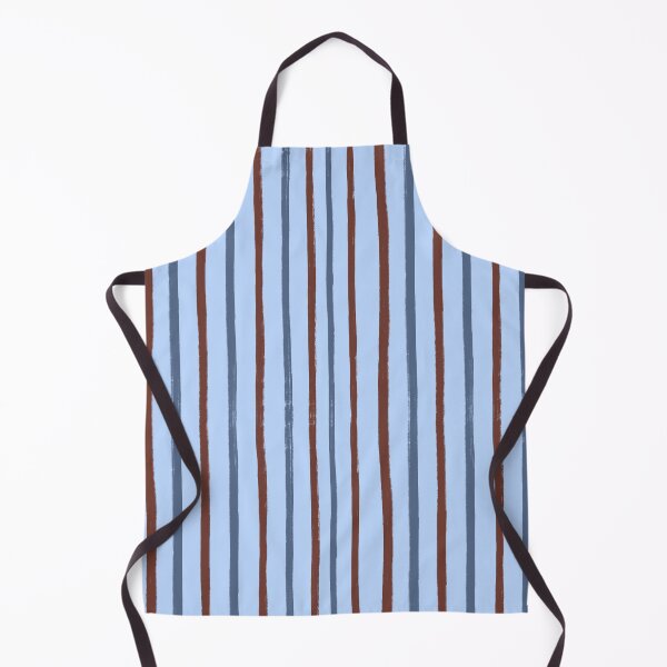 Item preview, Blue with Brown and Dark Blue Brush Stroke Stripes Pattern designed and sold by OneThreeSix.