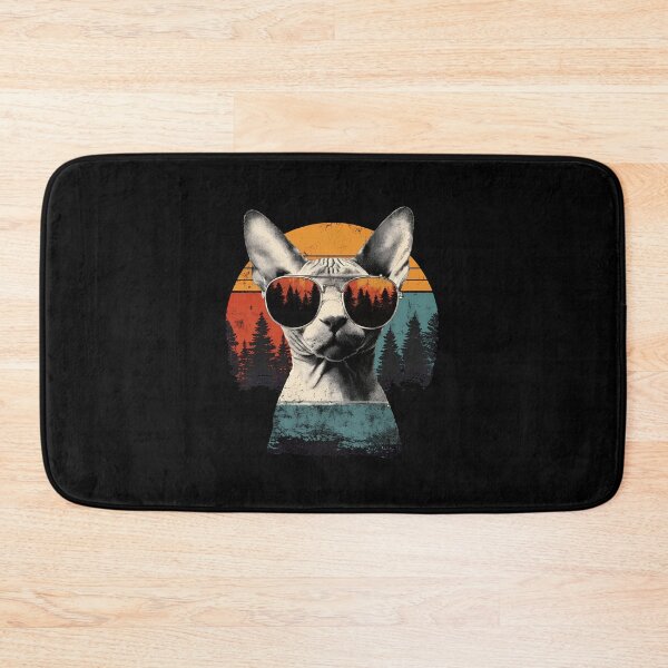 Item preview, Sphynx Cat Retro Sunset Forest Sunglasses designed and sold by Dmo3HarkoArt.