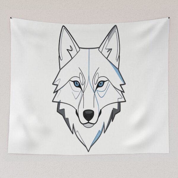 Item preview, Minimal Wolf – Modern Wildlife Line Art designed and sold by Sibling Ink.
