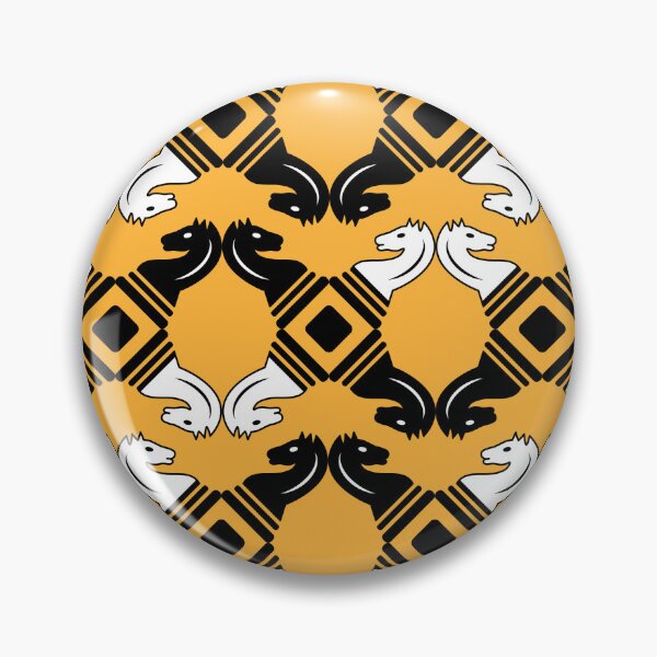 Item preview, Knights Chess Pattern on Tangerine Yellow designed and sold by Pinkdeer Designs.