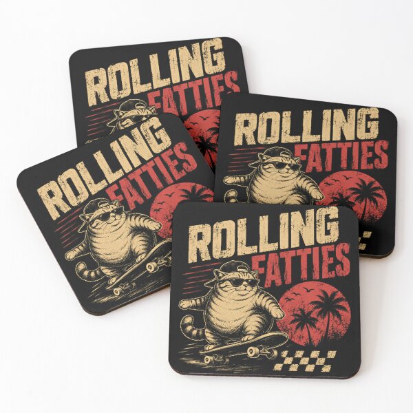 Item preview, Rolling Fatties Cool Cat Skateboarder Pet Lover designed and sold by RetroMini2026.
