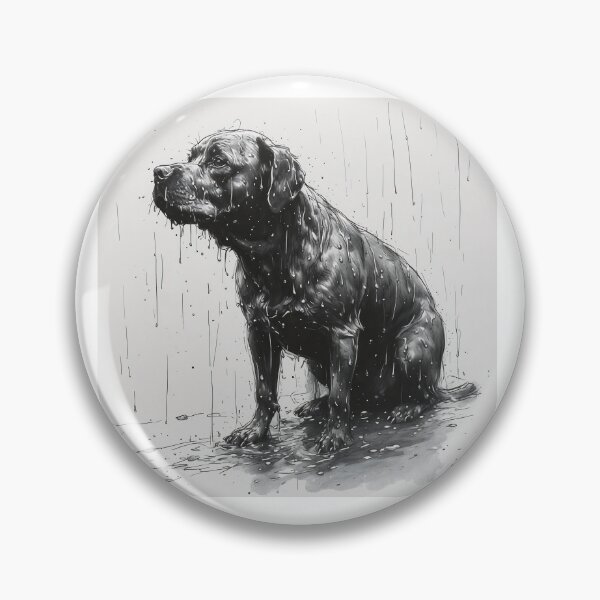 Item preview, Black Dog Waiting in the Rain designed and sold by davitabros.